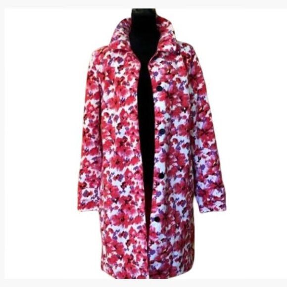 Lands' End Floral Raincoat for Spring and Summer  Size Small  EUC - Picture 1 of 8